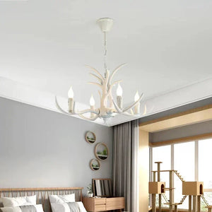 Affordable Vintage Rustic Resin Antler Candelabra Chandelier for Living Room / Restaurant / Cafe / Bar - view 13