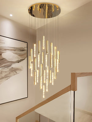 Extra Large Modern Spiral Crystal Ceiling Light Decoration for Staircase/ High Ceiling Living Room/ Hotel Lobby/ Hallway - view 6
