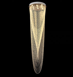 Extra Large Affordable Luxury Tiered Tassel Watefall Crystal Chandelier for Spiral Staircase/Villa/Hotel Lobby/Foyer - view 5