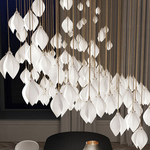 Magnolia Blossom Ceramic Pendant Chandelier