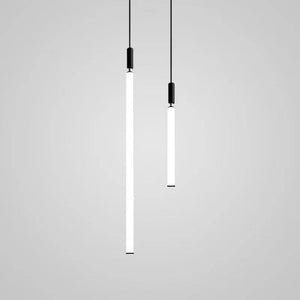 Nordic Fashion Minimalist Black Straight Pendant Chandelier for Bedside/Staircase/Loft/Duplex - view 7