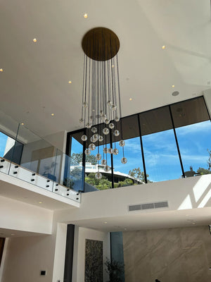 Crysball Smoke Glass Round Cluster Chandelier 30" - view 6