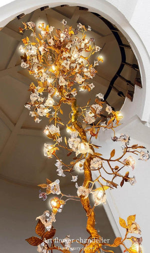 Art Flower Staircase Long Branch Chandelier - view 3