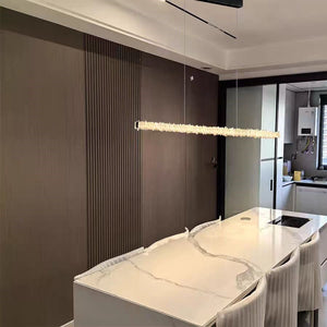 Modern Style Linear Natural Crystal Chandelier - view 4