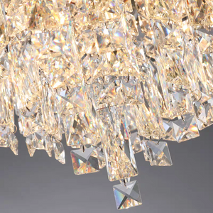 Oversize Luxury Flush Mount Crystal Chandelier for Living Room/Bedroom - view 2