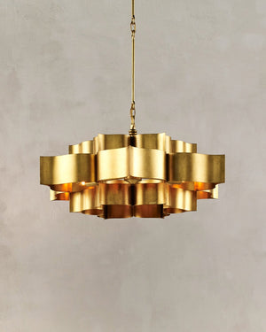 Golden leaf shape Small Chandelier - view 8