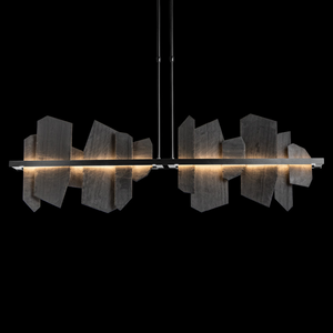 Thalassa Large Hand Made Slate and Steel Linear Chandelier - view 3