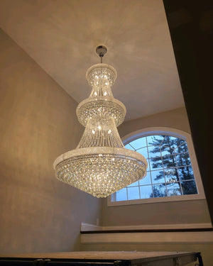 Luxury French Empire Chandelier for Villa Hall Ceiling Three-layers Crystal Light for Hotel Lobby - view 13