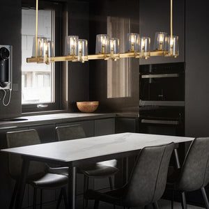 Prism Glass Linear Chandelier 49"60" - view 5