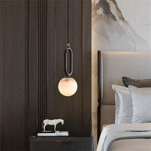 Phoenix Alabaster Sphere Pendant Light, Modern Pendant Lighting - view 2