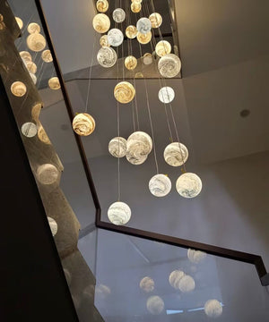 Nordic Planet Creative Long Pendant Chandelier For Staircase/Foyer/High-ceiling Hallway - view 12
