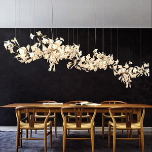 Modern Creative Ginkgo Linear Chandelier