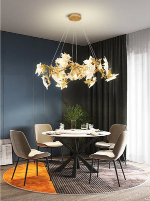 Branch Maple Leaf Crystal Chandelier - view 7