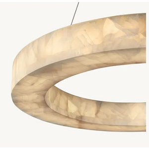 OLYRA 3-TIER ROUND ALABASTER CHANDELIER 39" 47" 59"D, three-tier - view 6
