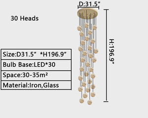 Nordic Planet Creative Long Pendant Chandelier For Staircase/Foyer/High-ceiling Hallway - view 28