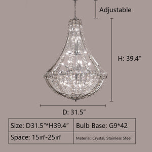 Extra Large Luxury and Elegant Crystal Chandelier for Living Room/Staircase/Foyer/Villa/Duplex Hall - view 10