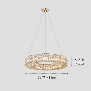 Mia Round Halo Crystal Ring Chandelier