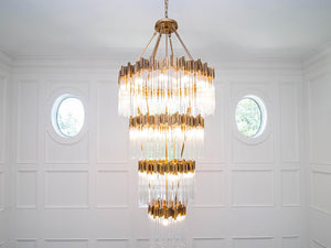 Large Elegant Multi-layers Glam Glass Chandelier for High-ceiling Staircase/Entryway/Living/meeting Room - view 7