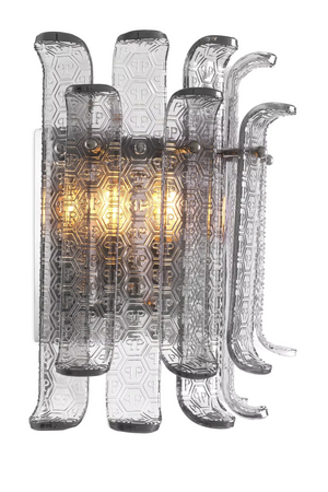 Odalys Smoked Glass Creative Wall Sconces, smoke glass chandelier - view 4