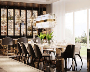 Oval / Linear Crystal Fringe Chandelier, K9 crystal - view 2