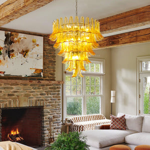 Virelia Tiered Glass Chandelier - Gold - view 18