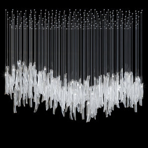 Linear Tube Cluster Chandelier