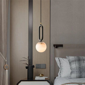 Phoenix Alabaster Sphere Pendant Light, Modern Pendant Lighting - view 3