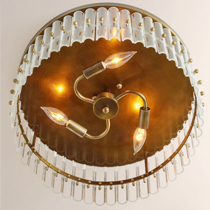 Macy Crystal Round Flush Mount - view 4