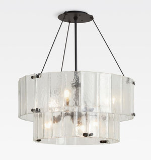 Willamette Glass Round Chandelier 2-Tier 32'', two-tier - view 3