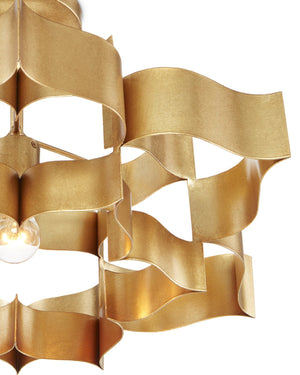 Golden leaf shape Small Chandelier - view 7