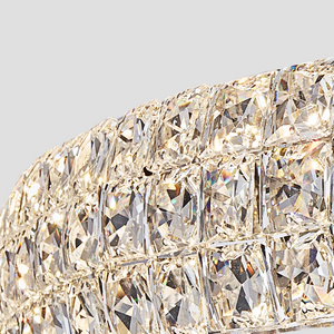 Round Halo K9 Crystal Ring Chandelier - view 13