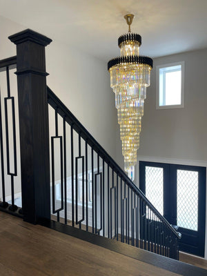 Spiral Crystal Chandelier For Foyer/ Staircase - view 12