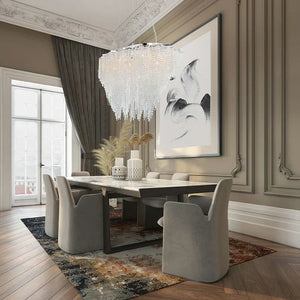 Cohen Crystal Oval Chandelier - view 2