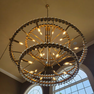 Modern 2/3 Ring Glass Ball Chandelier for Low-ceiling - view 9