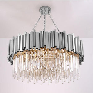 Vedir Modern Chrome Round Crystal Chandelier - view 3
