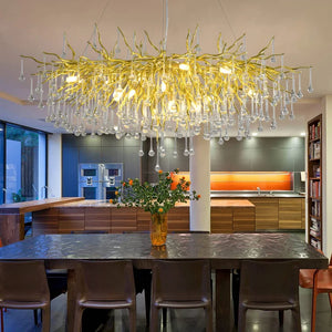 Stunning Tree Branch Crystal Chandelier with Clear Teardrop-shaped for Living/Dining Room - view 11