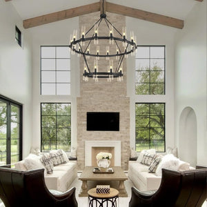 48 Inch Wagon Wheel Chandelier - view 11