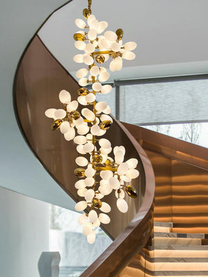 Large Branch Copper Chandelier with Grape Shape Bulbs Unique and Creative Light Fixture for Staircase/ Duplex/ High Ceiling Living Room/ Restaurant - view 4
