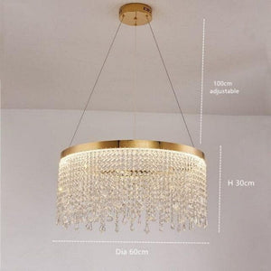 Modern Crystal Tassel Ring Chandelier - view 3