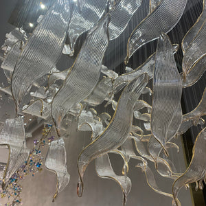 Modern Creative Luxury Seagull Shape Floating Leaves Chandelier for Kitchen Island/Dining Room - view 11