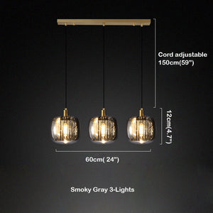 Bedroom Pendant Lighting Smoke Grey Clear Color - view 11