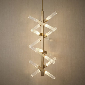 Siro Crystal Glass Helix Chandelier