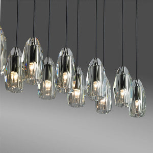 Chapt Linear Chandelier, K9 crystal in bronze - view 8