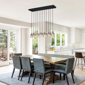 Chapt Linear Chandelier, K9 crystal in bronze - view 7