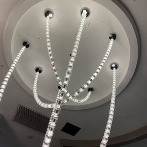 Modern Crystal Bullet Necklace Chain Chandelier for Living Room/Staircase/Foyer/Hotel/Restaurant - view 2