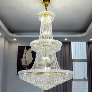 Luxury French Empire Chandelier for Villa Hall Ceiling Three-layers Crystal Light for Hotel Lobby - view 22