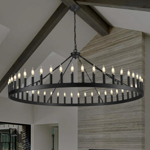 64 Inch Wagon Wheel Chandelier - view 10