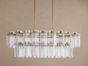 Delsie Oval Tiered Chandelier 63'' 72"W - view 2