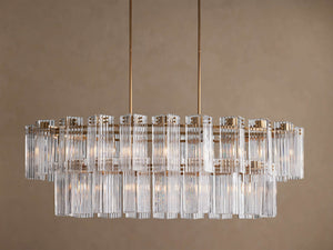 Delsie Oval Tiered Chandelier 63'' 72"W