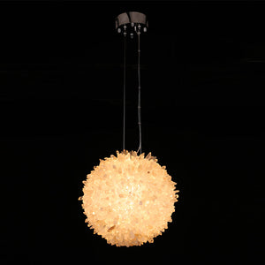 Rosalie Modern Clear Geode Quartz Crystal Ball Pendant Light, chandelier - view 3